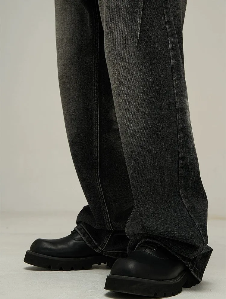 Relaxed Fit Vintage Wash Jeans